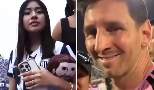 Tiktoker Milenka Nolasco emociona a Lionel Messi en el estadio Matute. Tiktoker Milenka saludó a Messi.