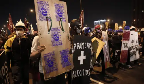 Marcha de la Generación Z en el Centro de Lima.