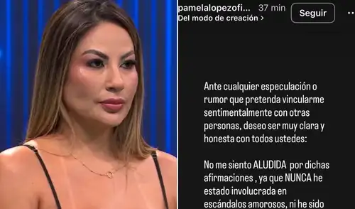 López negó estar vinculada con los comentarios publicados por su expareja en redes sociales.