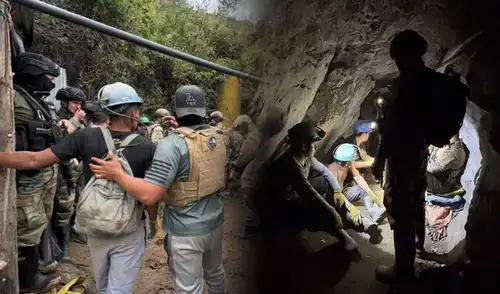 Los 29 mineros fueron rescatados y fueron puestos bajo protección del personal policial de Alto Pataz.