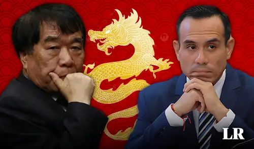 Al menos en tres ocasiones, Zhihua Yang y Xiaodong Ji Wu coincidieron, no en un chifa, sino en Palacio de Gobierno en el mandato del presidente Jerí. Foto: composición LR