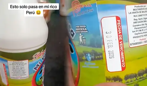 Usuarios en TikTok no pararon de reír al ver la fecha de vencimiento del yogurt.