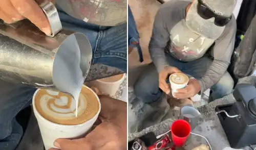 Pulicación de TikTok tiene más de 18 millones de vistas. Obrearo preparar café como barista.