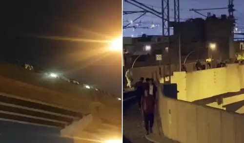 Pasajeros se vieron obligados a caminar por los rieles