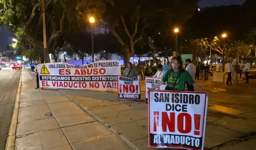 Vecinos de San Isidro, Jesús María y Lince se reunirán hoy a las 9:45 p. m. en el Parque Alfonso Ugarte para protestar contra los viaductos de la Municipalidad de Lima.