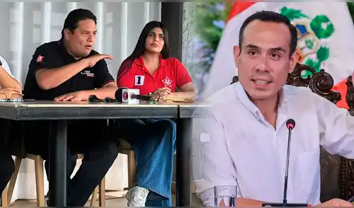 Desde Iquitos, Enrique Valderrama ofreció una conferencia de prensa en la que criticó la gestión de José Jeri. Foto: Composición LR / Yazmín Araujo, La República