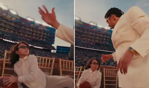 Bad Bunny despierta a un niño dormido en el Super Bowl 2026