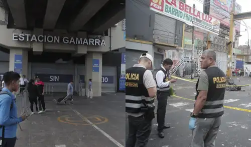 Un comerciante ambulante fue asesinado a balazos cerca de la estación Gamarra del Metro de Lima, en La Victoria, en un ataque perpetrado por dos sujetos en motocicleta.