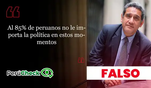 Es falso que al 85% de peruanos "no le importe la política", como dijo Mesías Guevara.