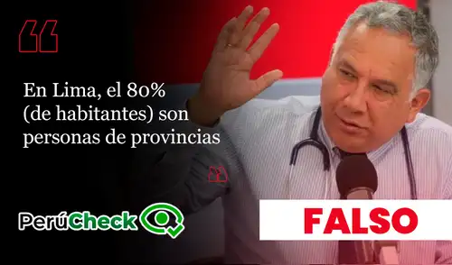 Es falso que el 80% de Lima está compuesto por personas de provincia.