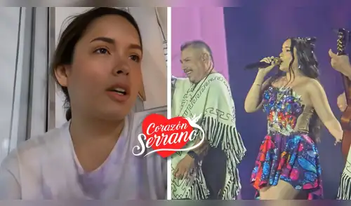 Kiara Lozano interpretó 'Llorando se fue' junto a Los KjarkaS en el aniversario 33 de Corazón Serrano.