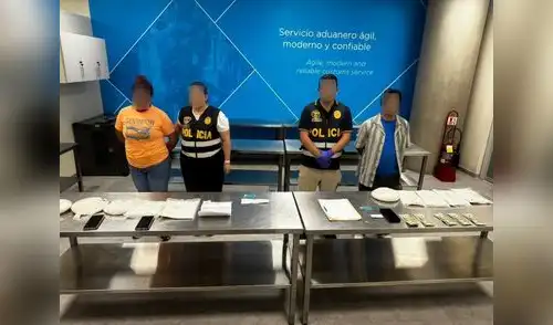 Pareja detenida con ketamina en el aeropuerto Jorge Chávez.