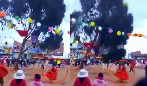 Un árbol aplasta a mujer durante una celebración