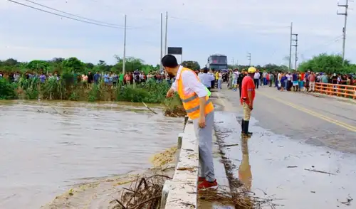 Población de Lambayeque se encuentra en alerta por desborde de ríos tras intensas lluvias.