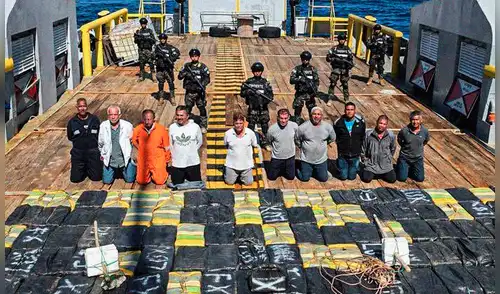 Bukele revela que El Salvador interceptó un buque con la bandera de Tanzania e incautó 6,6 toneladas de cocaína