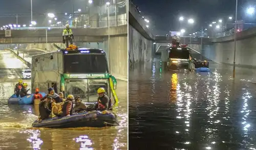 Lluvias en Arequipa provocan caos en vías y deja vehículos varados