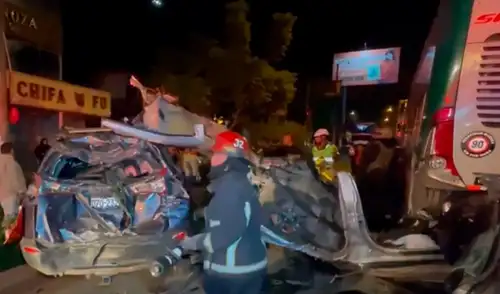 El incidente ocasionó que la vía quede restringida por un lapso de dos horas