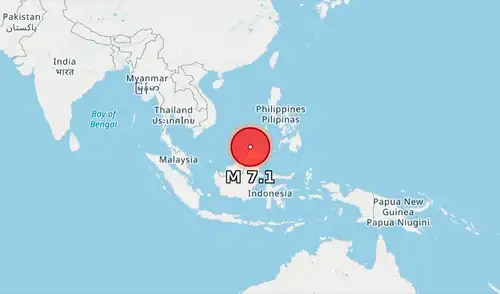 La profundidad del terremoto en Malasia superó los 615 kilómetros, según USGS.