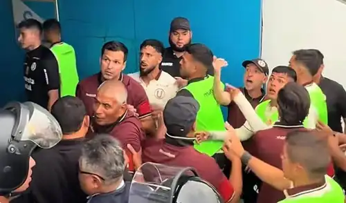 Tenso momento se vivió en el Universitario vs Sporting Cristal. Foto: X