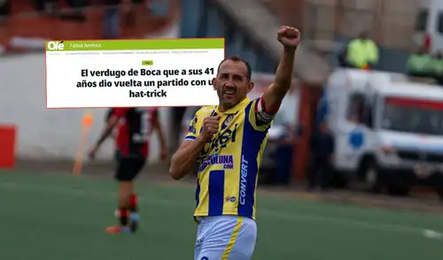 Prensa argentina se rindió ante Hernán Barcos. Foto: composición LR/Diario Olé/ Liga 1 Prensa argentina se rindió ante Hernán Barcos. Foto: composición LR/Diario Olé/ Liga 1