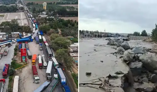 Nuevo deslizamiento de lodo y piedras interrumpe vía nacional en Ica