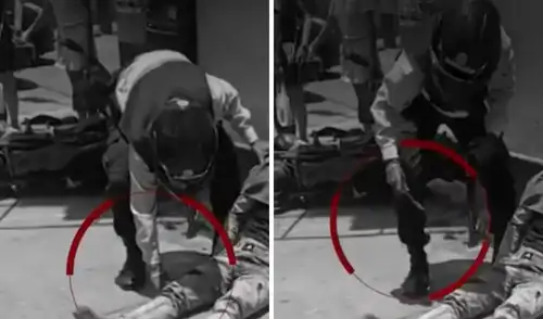 Trabajador municipal se apropió del equipo móvil de motociclista herido tras accidente.