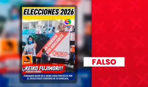 Ciudadano sí rompió propaganda de Keiko Fujimori, pero corresponde al 2021.