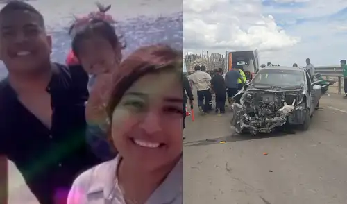 El incidente sucedió en la región de Lambayeque y todos los integrantes del auto salieron despedidos del vehículo. Pareja de policías y su hija mueren en accidente