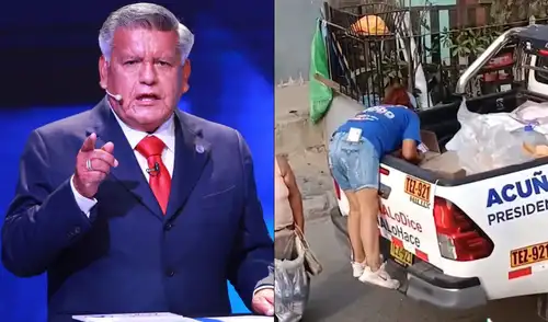 Camioneta donde se repartieron los víveres es propiedad de Acuña