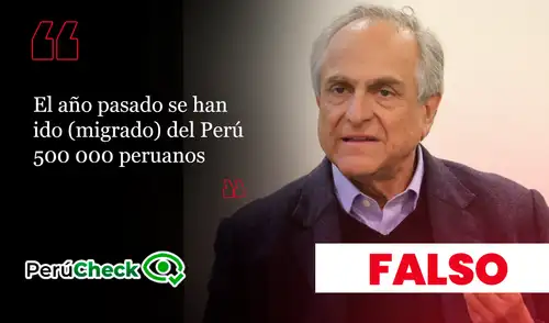 Es falso que en 2025 se haya ido del país medio millón de peruanos, como dijo Francisco Diez-Canseco.