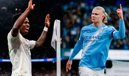 Manchester City le ganó a Real Madrid en el Bernabéu por la fase liga de la Champions. Foto: composición LR/Real Madrid/AFP Cuándo juegan Real Madrid vs Manchester City