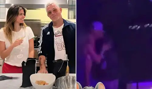 Alejandro Sanz y Stephanie Cayo