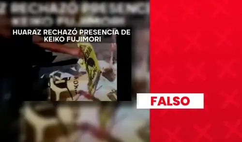 Keiko Fujimori sí fue rechaza por pobladores de Huaraz, pero video no es actual.