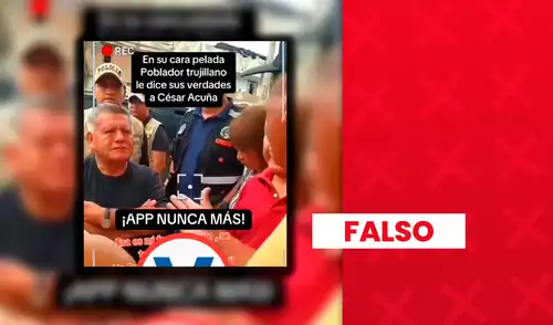 César Acuña fue increpado por un poblador en Trujillo en marzo de 2025. César Acuña fue increpado por un poblador en Trujillo en marzo de 2025.