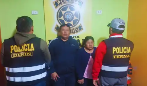 Durante las diligencias la PNP capturó a  Alexandra Canaza y Omar Cartagena.