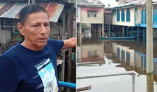 Padres de familia reportaron graves daños en un colegio de Iquitos a causa de las inundaciones.
