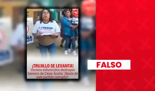 Ciudadanos de Trujillo rompieron propaganda política de Alianza Para el Progreso.