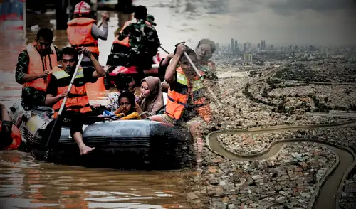 Yakarta se hunde a un ritmo alarmante de 20 a 28 centímetros por año.