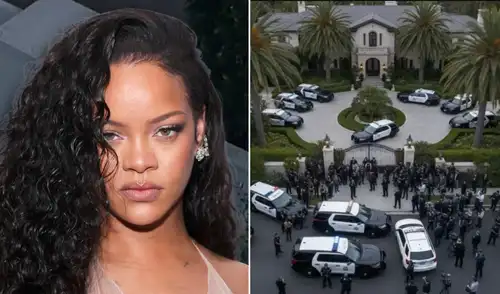 Rihanna se encontraba con sus hijos y pareja dentro de la residencia.