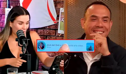 Fiorella Retiz dejó sorprendidos a sus compañeros al mostrar que José Jerí interactuó con uno de sus videos.