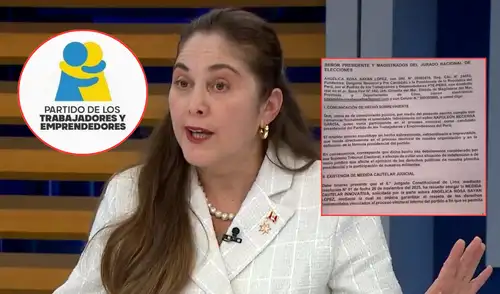 Angélica Sayán, precandidata  a la presidencia por el Partido Trabajadores y Emprendedores