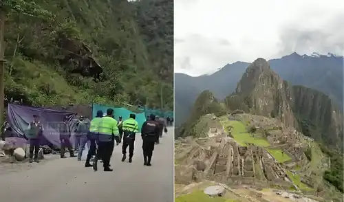 Policías investigan la presencia de de 50 personas que instalaron estructuras metálicas en un terreno cercano al puente Ruinas.