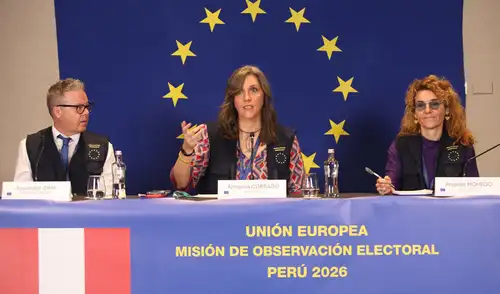 La misión es integrada por 27 países de la UE, además de Canadá y  Noruega. Foto: Silvana Quiñonez - La República.