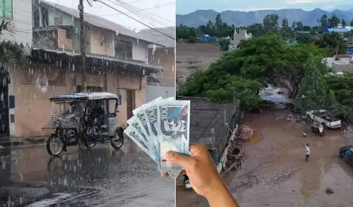 Familias de cuatro regiones del Perú afectadas por las intensas lluvias recibirán un bono mensual de S/ 500.