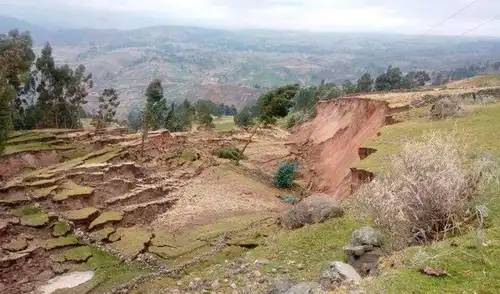 Deslizamientos afecta a ciudadanos en la zona de Sisco, Áncash.