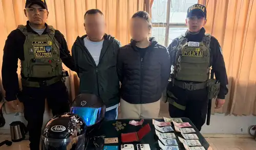 Los últimos detenidos son dos ciudadanos colombianos. Foto: PNP. Los últimos detenidos son dos ciudadanos colombianos. Foto: PNP.