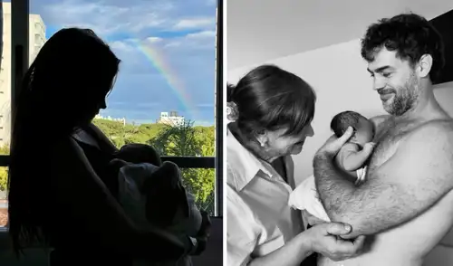 Fiorella Luna compartió también una fotografía de su pareja, su bebé y la orgullosa abuela.