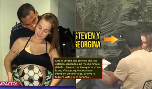 Arquero de Sport Boys y la influencer Georgina Dixon