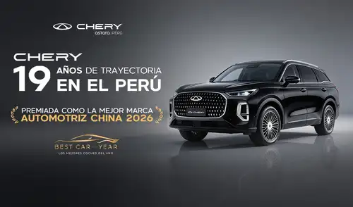 Chery fue premiada como la Mejor Marca Automotriz China en Perú en los Best Car of the Year. Fuente: Difusión.