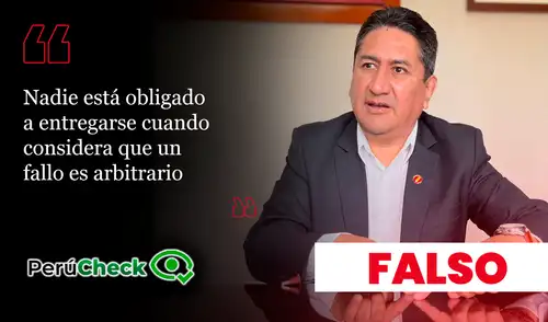 Vladimir Cerrón sí está obligado a entregarse a la justicia.